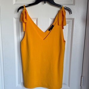 Ann Taylor Mustard Camisole with Tie Straps
